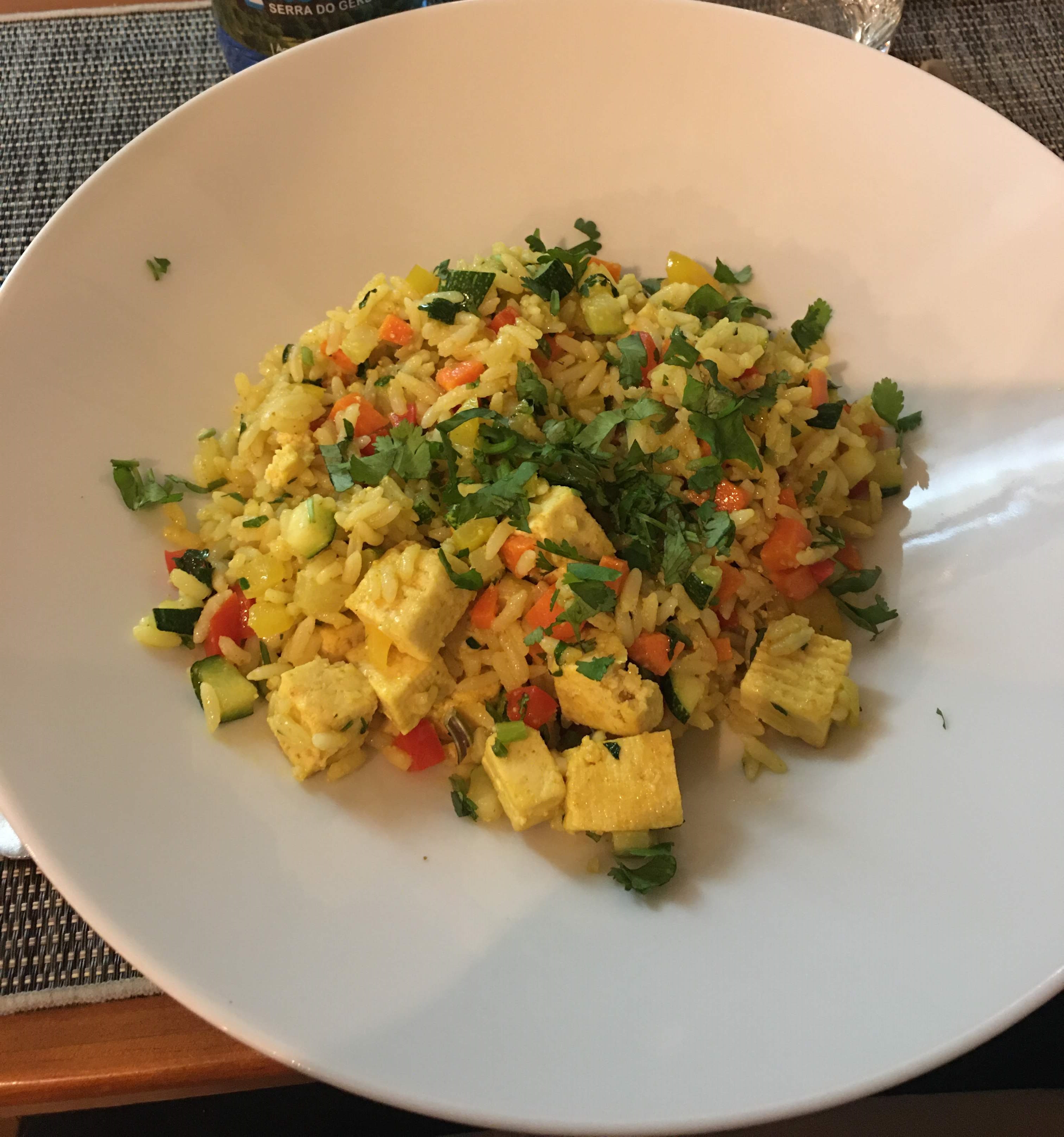 Wild rice with tofu