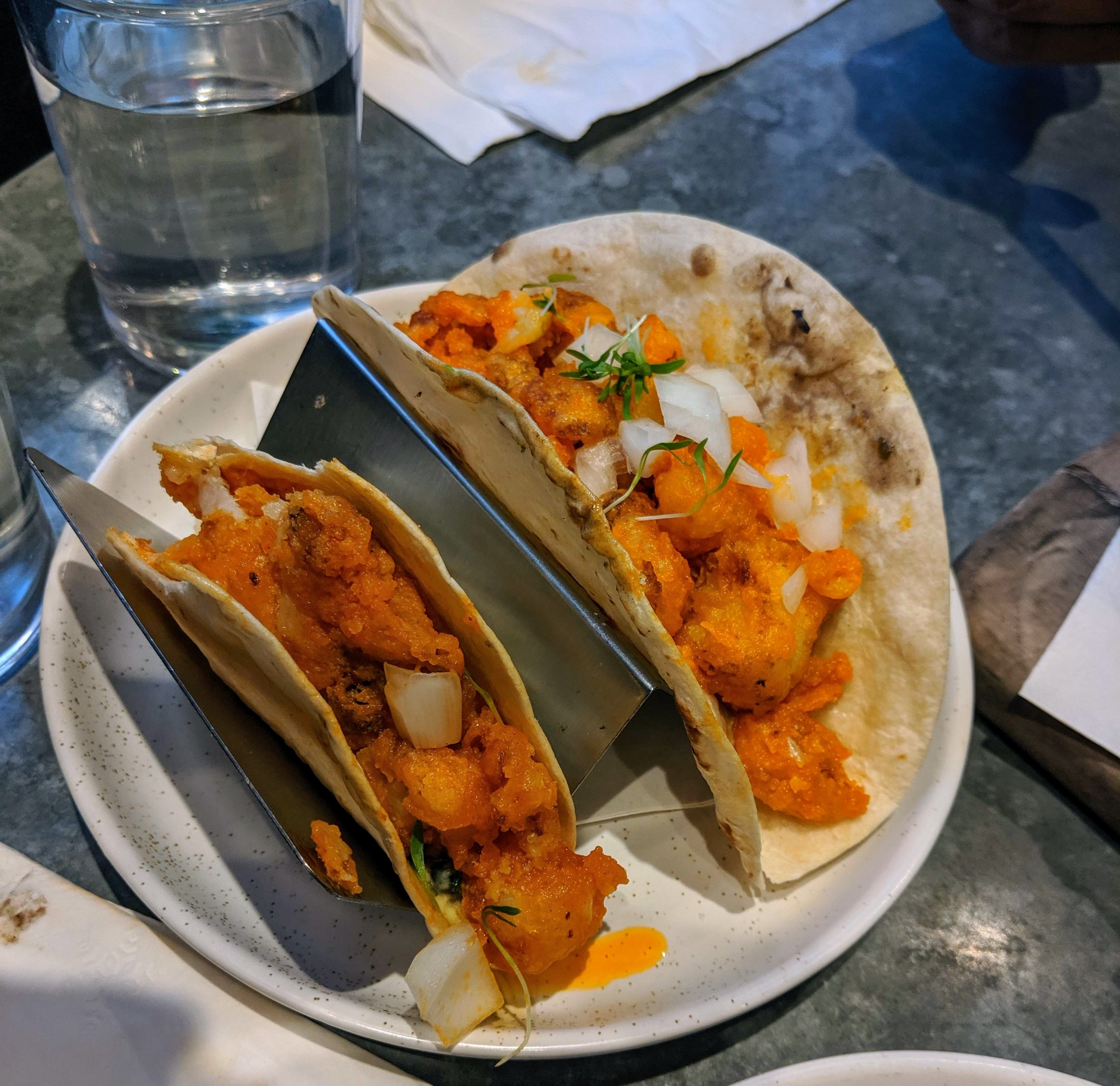 Spicy cauliflower tacos